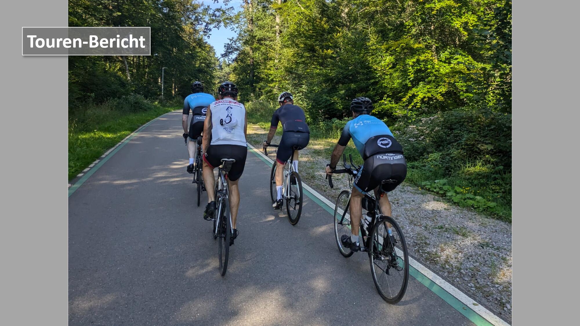 Tour im August 2024: Lockere Sonntagsrunde über Radwege durch den Wald